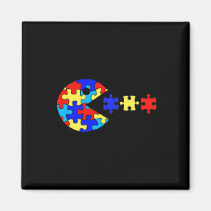 Autism Awareness Fun Autism Puzzle Piece Video Gam Magnet
