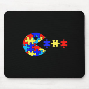 Autism Awareness Fun Autism Puzzle Piece Video Gam Mouse Pad