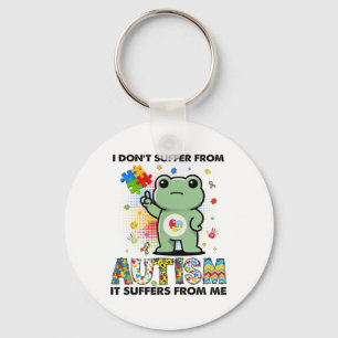 Autism Awareness Funny Frog Meme Autism Support  Key Ring