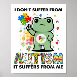 Autism Awareness Funny Frog Meme Autism Support Poster