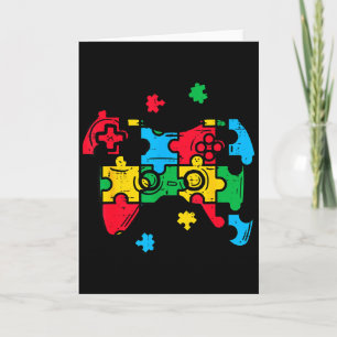 Autism Awareness Gamer Asd Gaming Boys Kids Men Yo Card