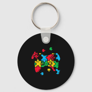 Autism Awareness Gamer Asd Gaming Boys Kids Men Yo Key Ring