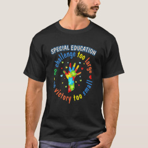 Autism Awareness Gifts No Challenge Too Large Auti T-Shirt