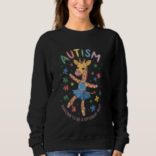 Autism Awareness Giraffe Ballet Dancing Puzzle Pie Sweatshirt