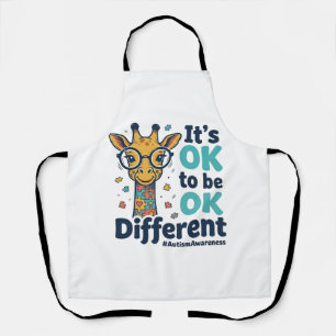 Autism Awareness Giraffe It’s OK to Be Different S Apron