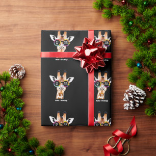 Autism Awareness Giraffe It’s OK to Be Different Wrapping Paper