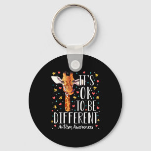 Autism Awareness Giraffe Its Ok To Be Different Au Key Ring