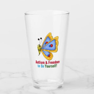 Autism Awareness Glass