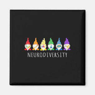 Autism Awareness Gnome Neurodiversity Gifts For Wo Magnet
