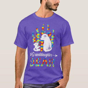Autism Awareness Granddaughter Bear Support Autist T-Shirt