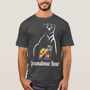 Autism Awareness Grandma Bear Autistic Grandchild T-Shirt