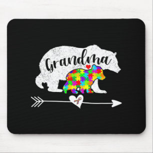 Autism Awareness Grandma Bear Support Autistic Adu Mouse Pad