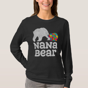 Autism Awareness  Grandma Nana Bear Autistic Aware T-Shirt