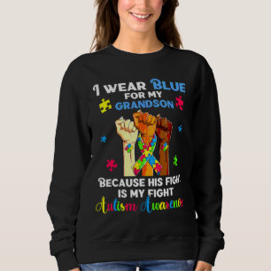 Autism Awareness Grandpa Grandma Autistic Rise Han Sweatshirt