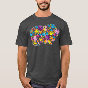 Autism Awareness Guinea pig Animals Puzzle for Men T-Shirt
