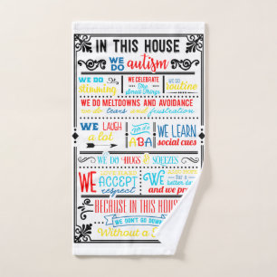 Autism Awareness Hand Towel