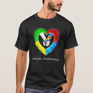Autism Awareness Hands In Heart Puzzle Pieces 1 T-Shirt