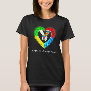 Autism Awareness Hands In Heart Puzzle Pieces 1 T-Shirt