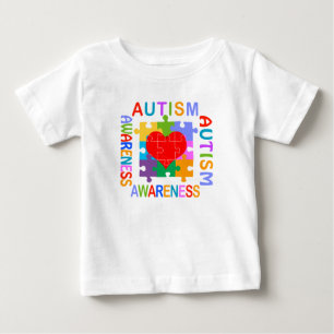 Autism Awareness Heart Baby T-Shirt