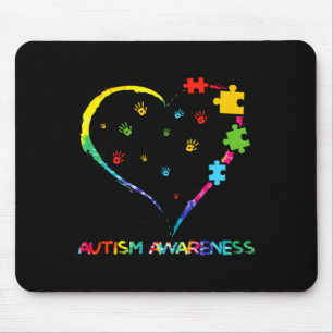 Autism Awareness Heart Color Puzzle Love Needs No Mouse Pad