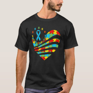 Autism Awareness Heart Support Autistic Kindness T-Shirt