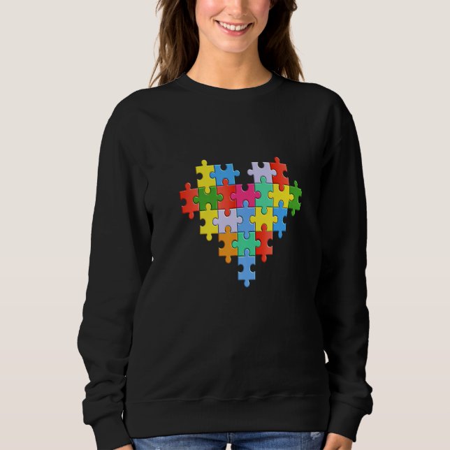 Autism Awareness Heart Sweatshirt (Front)
