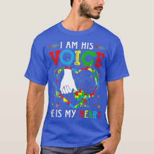 Autism Awareness I Am His Voice Mom And Son He Is  T-Shirt