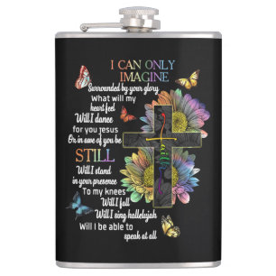 Autism Awareness I Can Only Imagine Jesus Faith Hip Flask