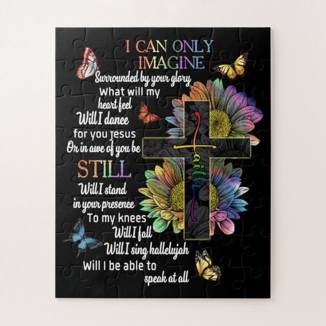 Autism Awareness I Can Only Imagine Jesus Faith Jigsaw Puzzle (Vertical)