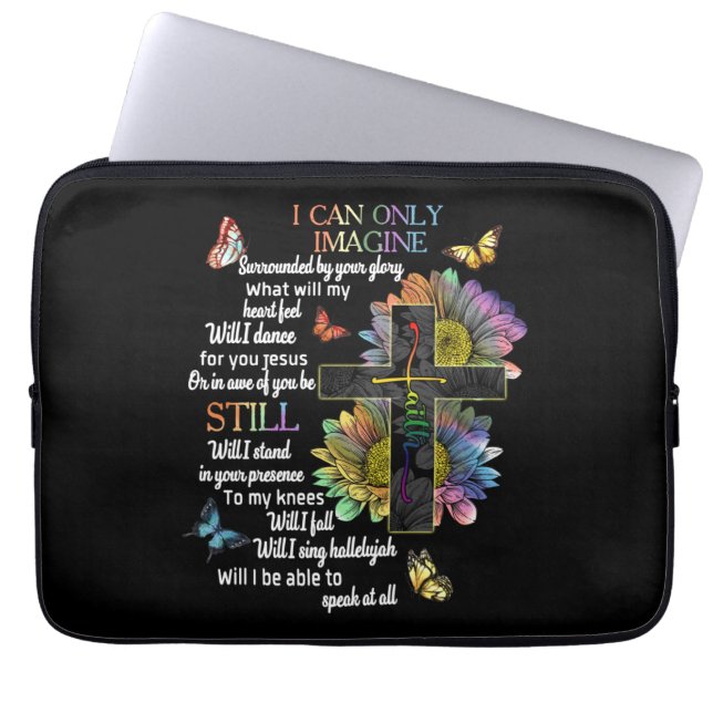 Autism Awareness I Can Only Imagine Jesus Faith Laptop Sleeve (Front)