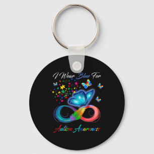 Autism Awareness - I Wear Blue For Autism Awarenes Key Ring