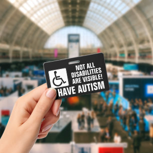 Autism Awareness ID Badge