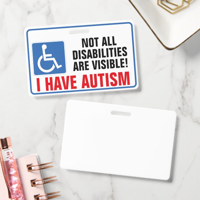 Autism Awareness ID Badge (Office)