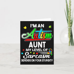 Autism Awareness Im An Autism Aunt Shirt  Card