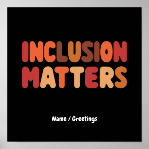 Autism Awareness Inclusion & Kindness Matters Poster