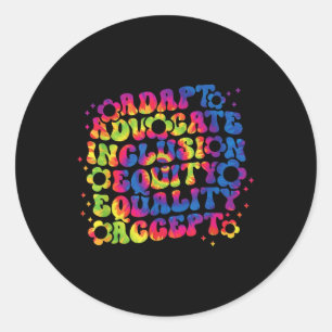 Autism Awareness Inclusion S Teacher Insational _2 Classic Round Sticker