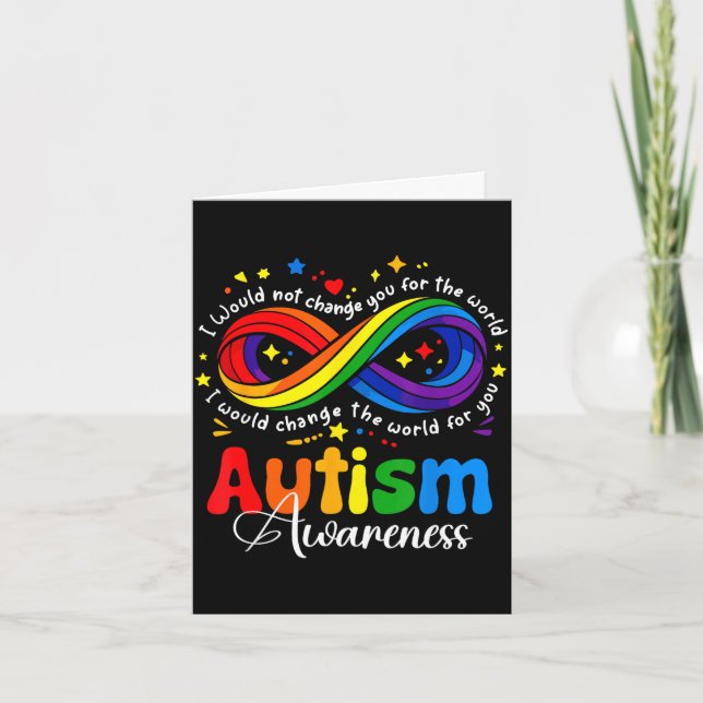 Autism awareness infinity symbol accept understand card (Front)