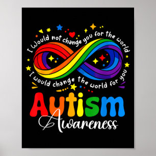 Autism awareness infinity symbol accept understand poster