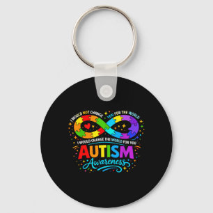 Autism Awareness Infinity Symbol Puzzle Key Ring