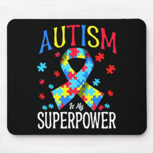 Autism Awareness Is My Superpower Puzzle Pieces Ri Mouse Pad
