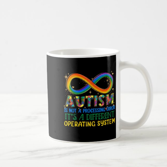 Autism Awareness It S A Different Operating System Coffee Mug (Right)