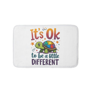 Autism Awareness It's Ok To Be A Little Different Bath Mat
