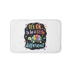 Autism Awareness It's Ok To Be A Little Different Bath Mat