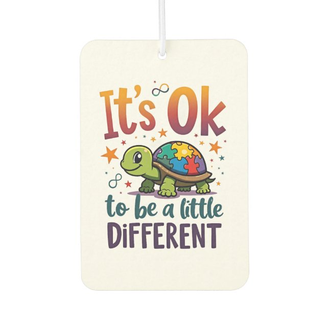 Autism Awareness It's Ok To Be A Little Different  Car Air Freshener (Front)