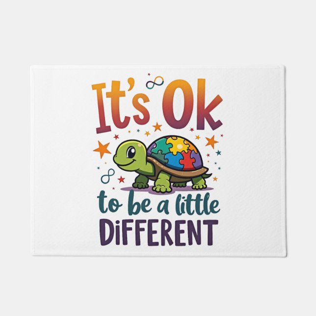 Autism Awareness It's Ok To Be A Little Different  Doormat (Front)