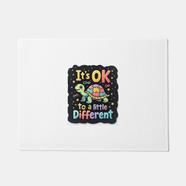Autism Awareness It's Ok To Be A Little Different  Doormat (Front)