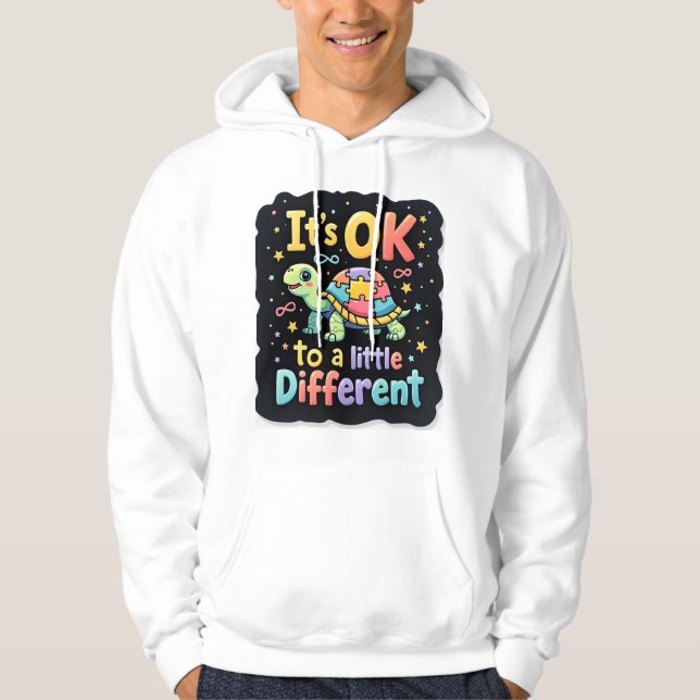 Autism Awareness It's Ok To Be A Little Different  Hoodie (Front)