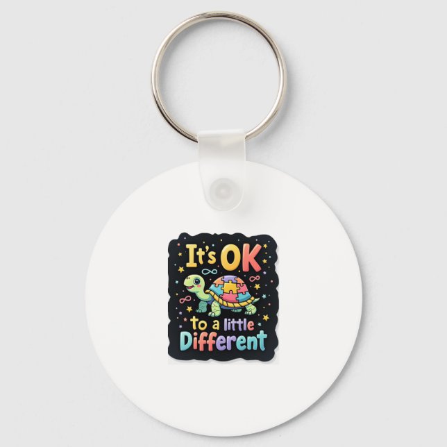 Autism Awareness It's Ok To Be A Little Different  Key Ring (Front)