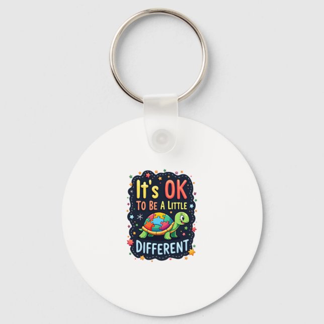 Autism Awareness It's Ok To Be A Little Different  Key Ring (Front)