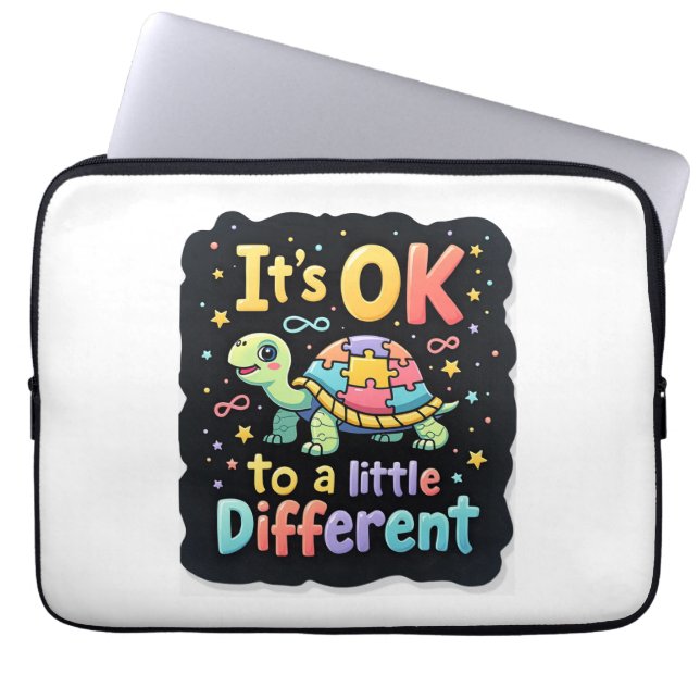 Autism Awareness It's Ok To Be A Little Different  Laptop Sleeve (Front)